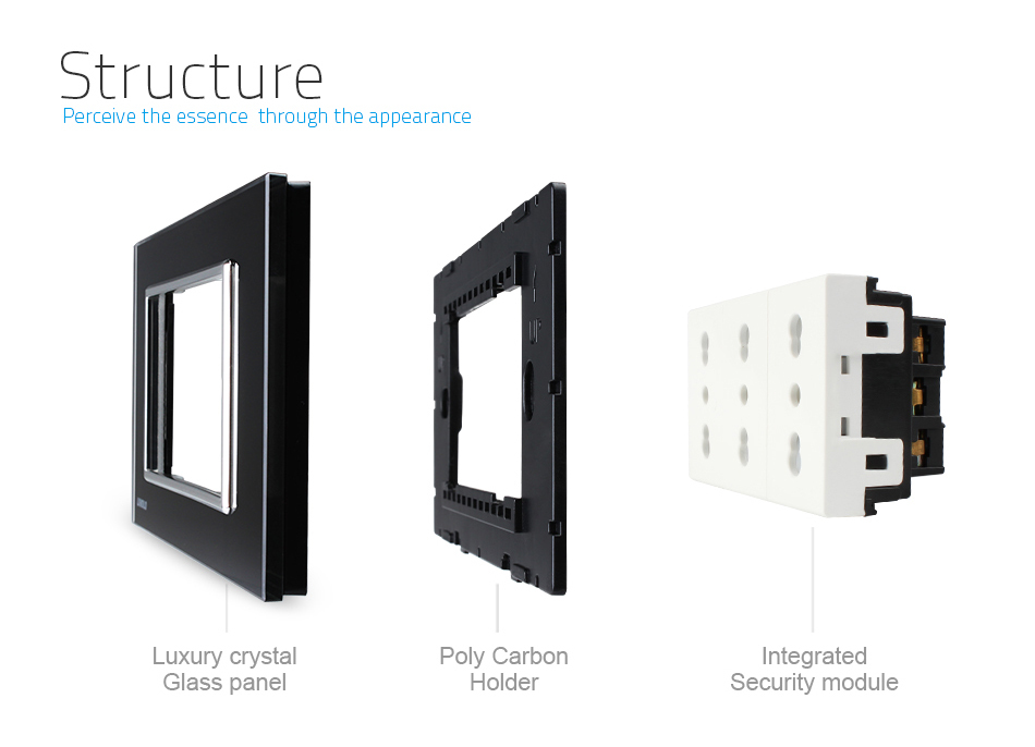 Electrical outlets in Italy Black Livolo France